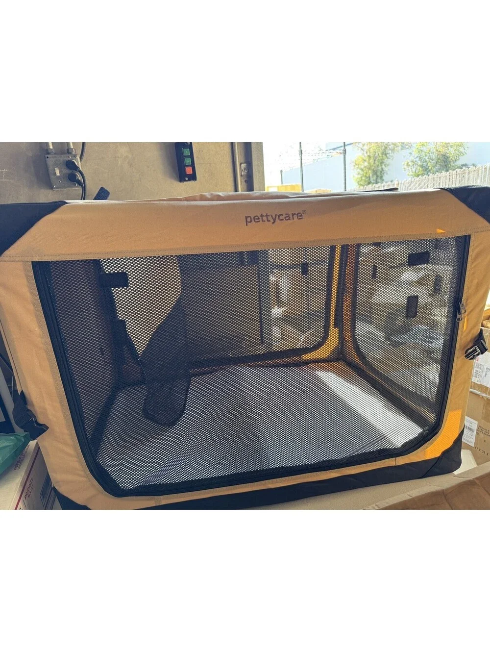 Pettycare 35in Soft-Sided Folding Dog Crate Kennel Read Description